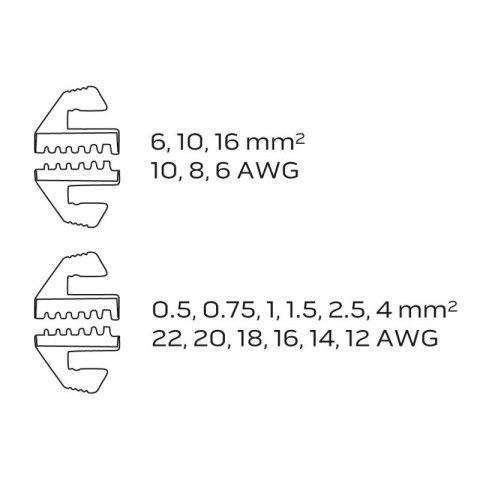 ZACISKARKA KOŃCÓWEK TULEJKOWYCH, ŚREDNICA TULEJEK 0.5-16MM ZACISKARKA KOŃCÓWEK TULEJKOWYCH, ŚREDNICA TULEJEK 0.5-16MM