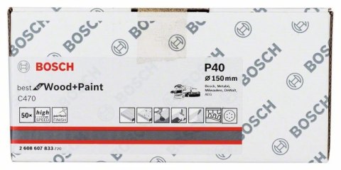 KRĄŻEK ŚCIERNY BEST F/WOOD 150MM P40 6OTW. KRĄŻEK ŚCIERNY BEST F/WOOD 150MM P40 6OTW.