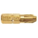 GROT, BIT, KOŃCÓWKA 1/4/25MM PZ2 TIN 2SZT GROT, BIT, KOŃCÓWKA 1/4/25MM PZ2 TIN 2SZT