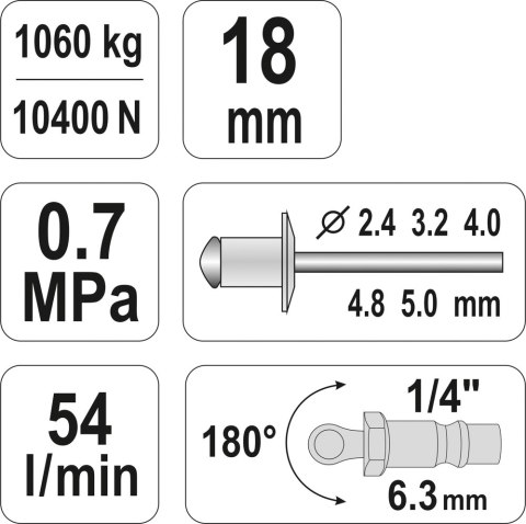NITOWNICA PNEUMATYCZNA 2,4-5,0MM NITOWNICA PNEUMATYCZNA 2,4-5,0MM