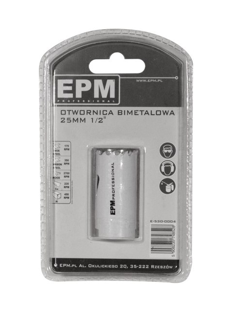 OTWORNICA BI-METALOWA 25MM UCHWYT 1/2'' OTWORNICA BI-METALOWA 25MM UCHWYT 1/2''