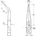 SZCZYPCE IZOLOWANE WYDŁUŻONE WYGIĘTE TNĄCE PÓŁOKRĄGŁE 200MM SZCZYPCE IZOLOWANE WYDŁUŻONE WYGIĘTE TNĄCE PÓŁOKRĄGŁE 200MM