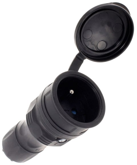GNIAZDO GUMOWE 2P+Z, 16A EXTREM IP54 CZARNE GNIAZDO GUMOWE 2P+Z, 16A EXTREM IP54 CZARNE