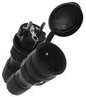 ZESTAW WTYCZKA + GNIAZDO EXTREM IP54 CZARNY ZESTAW WTYCZKA + GNIAZDO EXTREM IP54 CZARNY