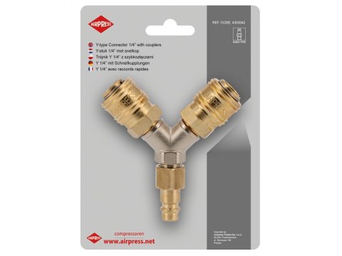 TRÓJNIK TYP Y 1/4'' Z SZYBKOZŁĄCZAMI I WTYKIEM EURO TRÓJNIK TYP Y 1/4'' Z SZYBKOZŁĄCZAMI I WTYKIEM EURO