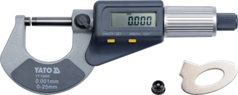 MIKROMETR 0-25MM Z WYŚWIETLACZEM CYFROWYM MIKROMETR 0-25MM Z WYŚWIETLACZEM CYFROWYM