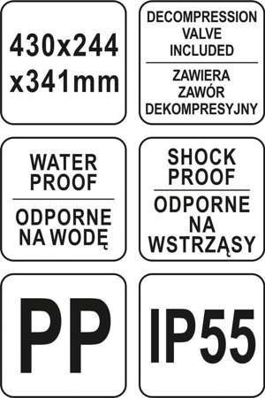 WALIZKA NARZĘDZIOWA HERMETYCZNA PIONOWA WALIZKA NARZĘDZIOWA HERMETYCZNA PIONOWA