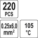 ZESTAW RUREK TERMOKURCZLIWYCH Z CYNĄ 0.25-6MM2., 220SZT ZESTAW RUREK TERMOKURCZLIWYCH Z CYNĄ 0.25-6MM2., 220SZT
