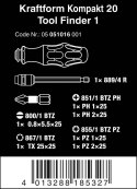 ZESTAW WKRĘTAKÓW KRAFTFORM KOMPAKT TOOL FINDER+ETUI, 7CZ ZESTAW WKRĘTAKÓW KRAFTFORM KOMPAKT TOOL FINDER+ETUI, 7CZ