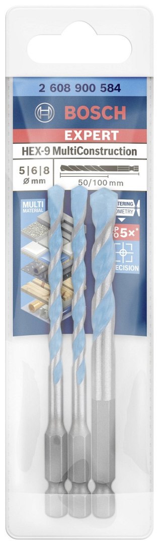 WIERTŁO EXPERT MULTICONSTRUCTION HEX-9 SET 3PC WIERTŁO EXPERT MULTICONSTRUCTION HEX-9 SET 3PC