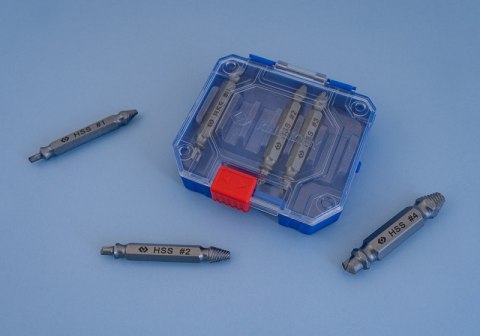 ZESTAW WYKRĘTAKÓW DO USZKODZONYCH ŚRUB 2-12MM, 6SZT. ZESTAW WYKRĘTAKÓW DO USZKODZONYCH ŚRUB 2-12MM, 6SZT.