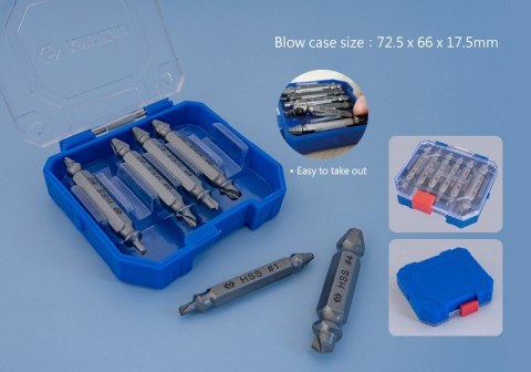 ZESTAW WYKRĘTAKÓW DO USZKODZONYCH ŚRUB 2-12MM, 6SZT. ZESTAW WYKRĘTAKÓW DO USZKODZONYCH ŚRUB 2-12MM, 6SZT.