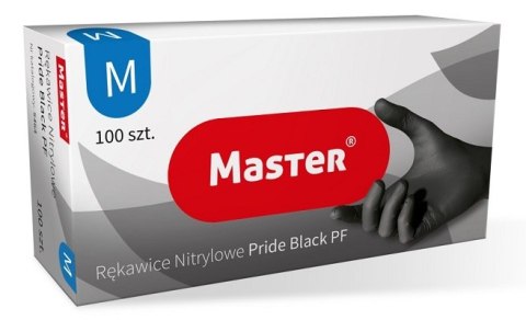 RĘKAWICE NITRYLOWE CZARNE MASTER PRIDE ROZMIAR M RĘKAWICE NITRYLOWE CZARNE MASTER PRIDE ROZMIAR M