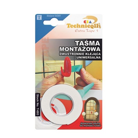 TAŚMA MONTAŻOWA DWUSTRONNA 1.5M/19MM TAŚMA MONTAŻOWA DWUSTRONNA 1.5M/19MM