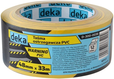 TAŚMA OSTRZEGAWCZA ŻÓŁTO-CZARNA 48MM*33M TAŚMA OSTRZEGAWCZA ŻÓŁTO-CZARNA 48MM*33M