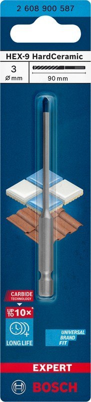 WIERTŁO HEX-9 EXPERT HARD CERAMIC 3*90MM WIERTŁO HEX-9 EXPERT HARD CERAMIC 3*90MM