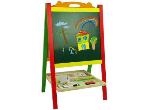 Drewniana Tablica 2w1 Magnesy Pisak Liczby Działania Słowa Drewniana Tablica 2w1 Magnesy Pisak Liczby Działania Słowa
