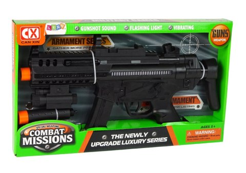 Duży Pistolet Karabin Maszynowy na baterie Światło Dźwięk Wibracje Duży Pistolet Karabin Maszynowy na baterie Światło Dźwięk Wibracje