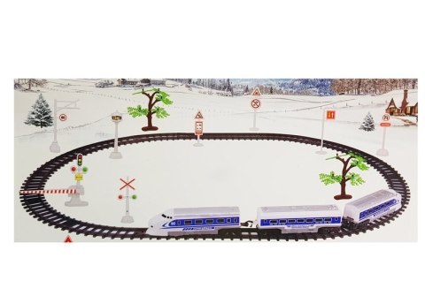 Kolejka Pociąg Pendolino Tory na Baterie z Dźwiękiem i Światłem Kolejka Pociąg Pendolino Tory na Baterie z Dźwiękiem i Światłem