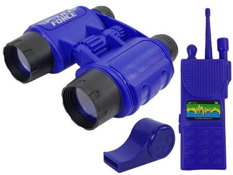 Zestaw Policyjny Pistolet Kajdanki Lornetka Gwizdek Zegarek Odznaka Zestaw Policyjny Pistolet Kajdanki Lornetka Gwizdek Zegarek Odznaka