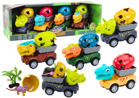 Auto Dinozaur Z Jajem Samochód Z Przyczepą Figurki Zestaw 4 ele. Auto Dinozaur Z Jajem Samochód Z Przyczepą Figurki Zestaw 4 ele.