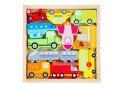 Drewniane Puzzle Środki Transportu Do Dopasowania Autobus Taxi Drewniane Puzzle Środki Transportu Do Dopasowania Autobus Taxi