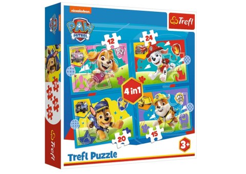 Puzzle 4w1 Psi Patrol Biegnące Pieski Trefl 34628 Puzzle 4w1 Psi Patrol Biegnące Pieski Trefl 34628