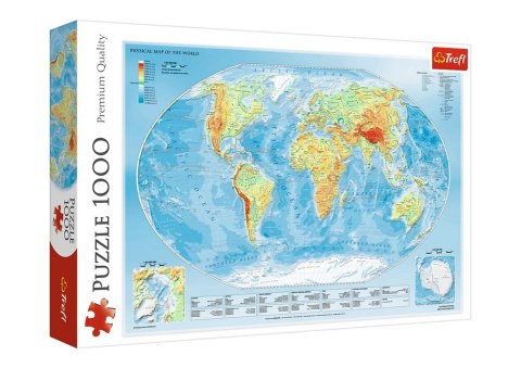Puzzle edukacyjne 1000 el. Mapa Fizyczna Świata Trefl 10463 Puzzle edukacyjne 1000 el. Mapa Fizyczna Świata Trefl 10463