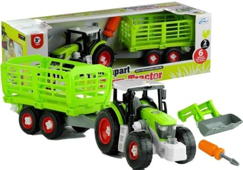 Rozkręcany Traktor z Otwierana Przyczepą 43 cm Rozkręcany Traktor z Otwierana Przyczepą 43 cm