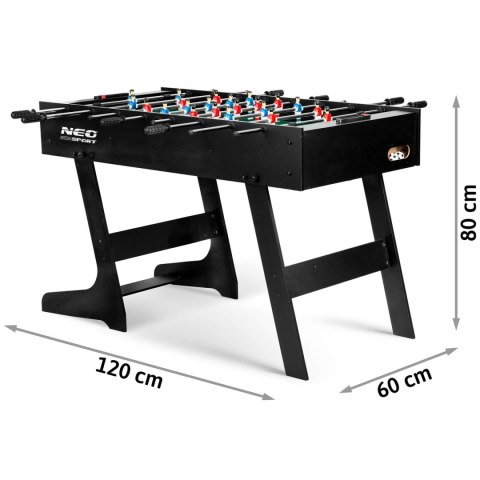 Stół do gry w piłkarzyki Neosport 121 x 61 x 80 cm NS-803 czarny Stół do gry w piłkarzyki Neosport 121 x 61 x 80 cm NS-803 czarny