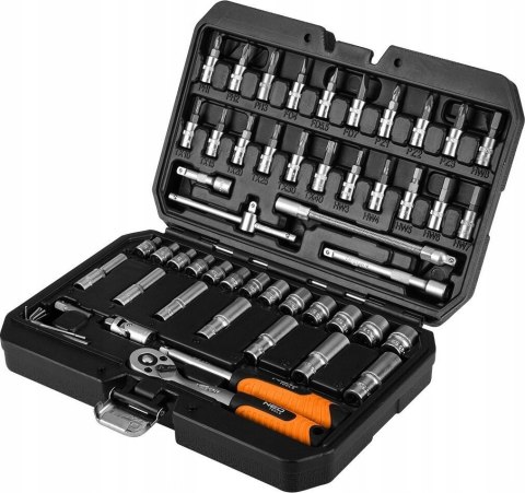ZESTAW KLUCZY NASADOWYCH 1/4'' 55 ELEMENTÓW ZESTAW KLUCZY NASADOWYCH 1/4'' 55 ELEMENTÓW