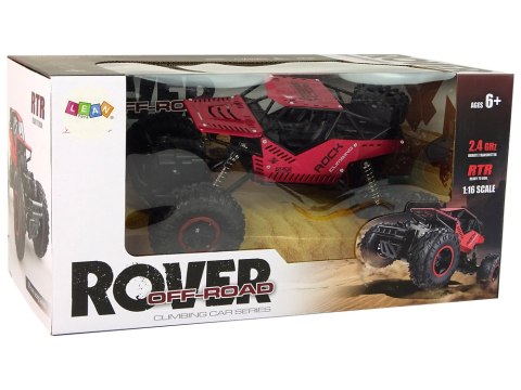 Auto RC Zdalnie Sterowane 1:16 Czarne Czerwone Auto RC Zdalnie Sterowane 1:16 Czarne Czerwone