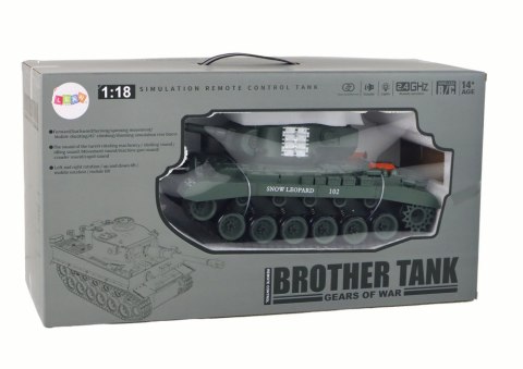 Czołg Leopard RC Zdalnie Sterowany Armata 1:18 Szary Czołg Leopard RC Zdalnie Sterowany Armata 1:18 Szary