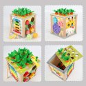 Drewniana Kostka Edukacyjna Sorter 5W1 Układanka Skrzynka Klocki Drewniana Kostka Edukacyjna Sorter 5W1 Układanka Skrzynka Klocki