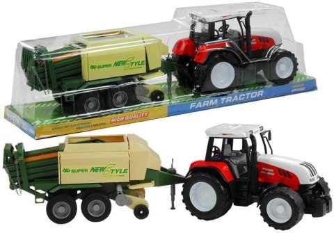 Duży Traktor z Przyczepą Maszyna Rolnicza 65 cm Duży Traktor z Przyczepą Maszyna Rolnicza 65 cm