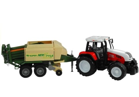 Duży Traktor z Przyczepą Maszyna Rolnicza 65 cm Duży Traktor z Przyczepą Maszyna Rolnicza 65 cm