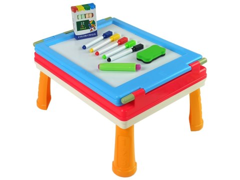 Tablica 3w1 Magnetyczno -Kredowa, Stolik Do Gier Niebieska Tablica 3w1 Magnetyczno -Kredowa, Stolik Do Gier Niebieska