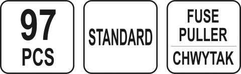 ZESTAW 97 BEZPIECZNIKÓW PŁYTKOWYCH STANDOWYCH ZESTAW 97 BEZPIECZNIKÓW PŁYTKOWYCH STANDOWYCH