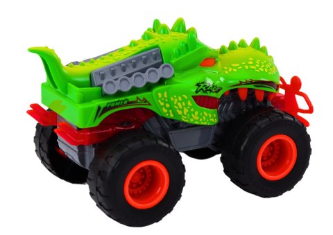 Auto Terenowe Dinozaur T-Rex Światła Dźwięki Napęd Zielony Auto Terenowe Dinozaur T-Rex Światła Dźwięki Napęd Zielony