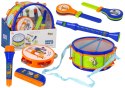 Instrumenty Muzyczne Zestaw Bęben Tamburyn Flet Kołatka Harmonijka Zwierzęta Instrumenty Muzyczne Zestaw Bęben Tamburyn Flet Kołatka Harmonijka Zwierzęta
