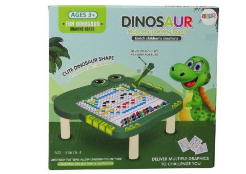 Stolik Tablica Magnetyczna Edukacyjna Dinozaur Pad Układanka Zielona Stolik Tablica Magnetyczna Edukacyjna Dinozaur Pad Układanka Zielona