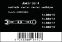ZESTAW KLUCZY PŁASKO-OCZKOWYCH Z GRZECHOTKĄ 6000 JOKER 4SZT. ZESTAW KLUCZY PŁASKO-OCZKOWYCH Z GRZECHOTKĄ 6000 JOKER 4SZT.