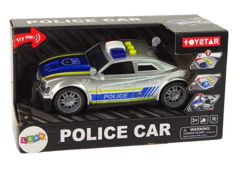 Auto Policja 1:14 Światła Dźwięki Srebrne Auto Policja 1:14 Światła Dźwięki Srebrne