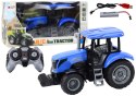 Traktor Zdalnie Sterowany RC 2.4G Dźwięki Niebieski Traktor Zdalnie Sterowany RC 2.4G Dźwięki Niebieski