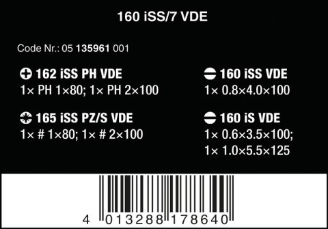 ZESTAW 7 WKRĘTAKÓW VDE 1000V PŁASKICH/PH/PZ ZESTAW 7 WKRĘTAKÓW VDE 1000V PŁASKICH/PH/PZ