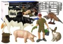 Duży Zestaw Figurek Farma Wieś Krowa Świnia Zając Sęp Duży Zestaw Figurek Farma Wieś Krowa Świnia Zając Sęp
