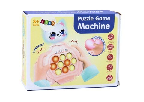 Gra Pop-It Kotek Różowa Konsola Zręcznościowa Pad Sensoryczny Wibracje Gra Pop-It Kotek Różowa Konsola Zręcznościowa Pad Sensoryczny Wibracje