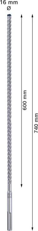 WIERTŁO DO MŁOTÓW SDS-MAX 8X EXPERT 16*600/940MM WIERTŁO DO MŁOTÓW SDS-MAX 8X EXPERT 16*600/940MM