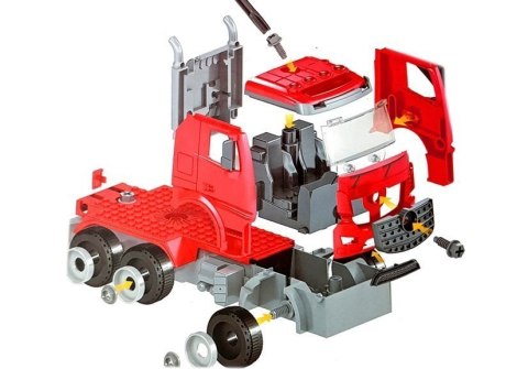 Zestaw DIY Wóz Strażacki 2w1 Wymienne Podnośniki Śrubokręt Dźwięk Efekty Świetlne Kask Zestaw DIY Wóz Strażacki 2w1 Wymienne Podnośniki Śrubokręt Dźwięk Efekty Świetlne Kask