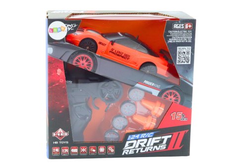 Autko Sportowe Zdalnie Sterowane R/C 1:24 Pomarańczowe Wymienne Koła Autko Sportowe Zdalnie Sterowane R/C 1:24 Pomarańczowe Wymienne Koła